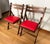 A striking pair of mid-century folding chairs by Nevco Furniture Corp., Yonkers, New York (circa 1950s–60s). Each chair...