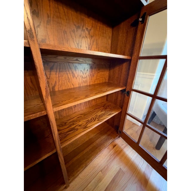 Restoration Hardware Solid Oak Bookcase For Sale In Seattle - Image 6 of 7