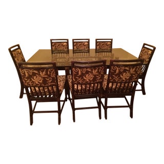 McGuire Bamboo & Glass Dining Set For Sale