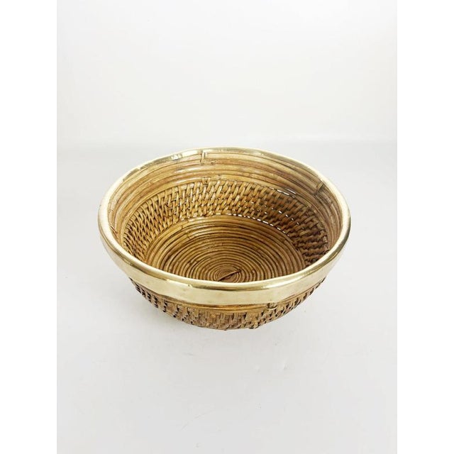 Bamboo and Brass Bowl, Italy, 1960s For Sale - Image 16 of 17