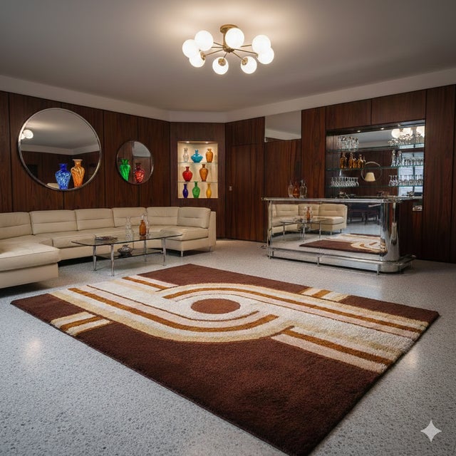 1970s unique museum-grade avant-garde rug, this is not merely a rug; it is a profound statement of 1970s Italian radical...