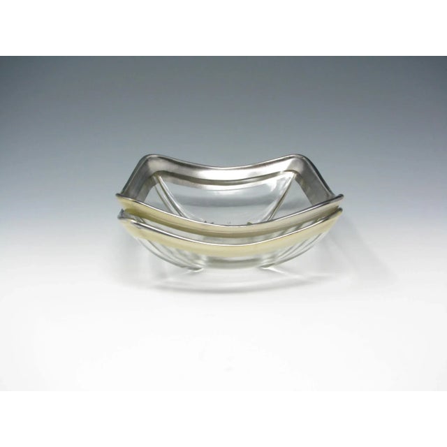 Vintage Georges Briard Damask Square Serving Dishes With Sterling Silver Rim and Decoration - 2 Pieces For Sale - Image 9 of 12