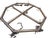Metal Vintage 1970s Handcrafted Copper Pipe Octagon Pot Rack With Chains & Hooks For Sale - Image 7 of 12