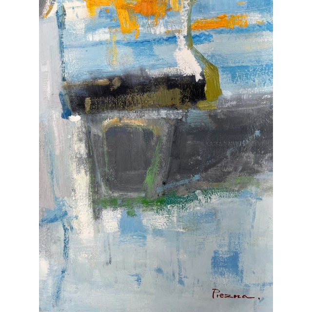 Wood Contemporary Abstract Original Oil Painting For Sale - Image 7 of 12