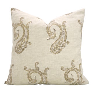 Fabdivine Bankebihari Handmade Block Print Pillow Cover Linen Blend Floral Decorative 12x20inch Cushion Cover For Sale