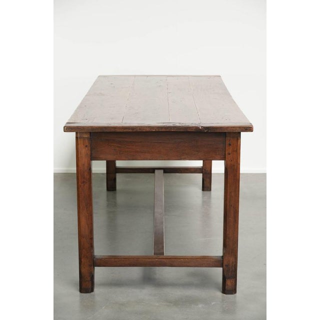 18th Century French Farmhouse Dining Table in Oak and Fruitwood For Sale - Image 4 of 14