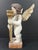 Late 20th Century Vintage Carved Wood Standing Angel Sculpture With Glass Eyes For Sale - Image 5 of 9