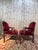 Wood Louis XV Armchairs in Carved Wood and Burgundy Velvet, Set of 2 For Sale - Image 7 of 8