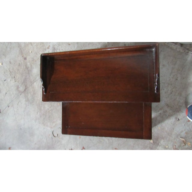 1980s Bed Steps Stool Mahogany Chippendale Attributed to Drexel For Sale - Image 6 of 7