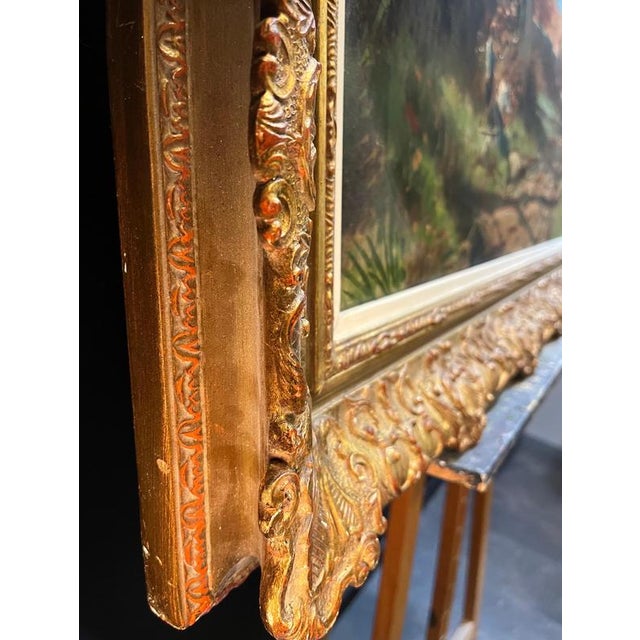 L. Berthet, Autumn Park, Oil on Canvas For Sale - Image 14 of 17