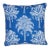 2020s Schumacher Grand Palms Indoor/Outdoor Pillow 22" x 22" in Navy For Sale - Image 5 of 5