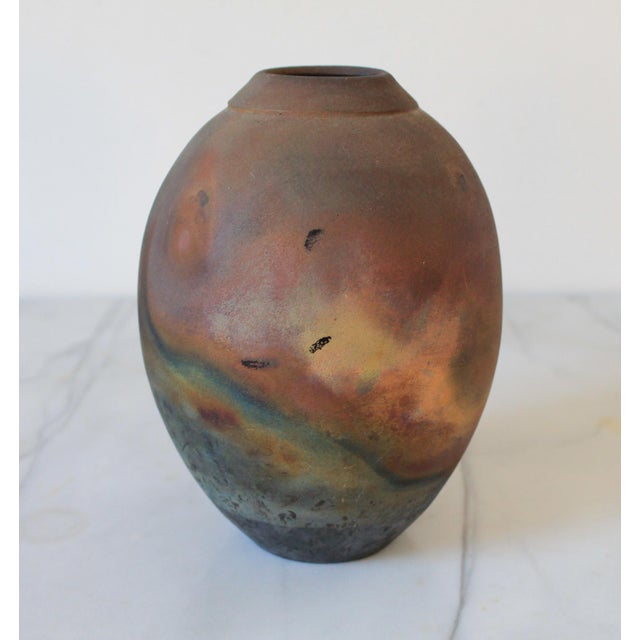 Vintage Raku Pottery Vessel or Vase For Sale In Milwaukee - Image 6 of 9