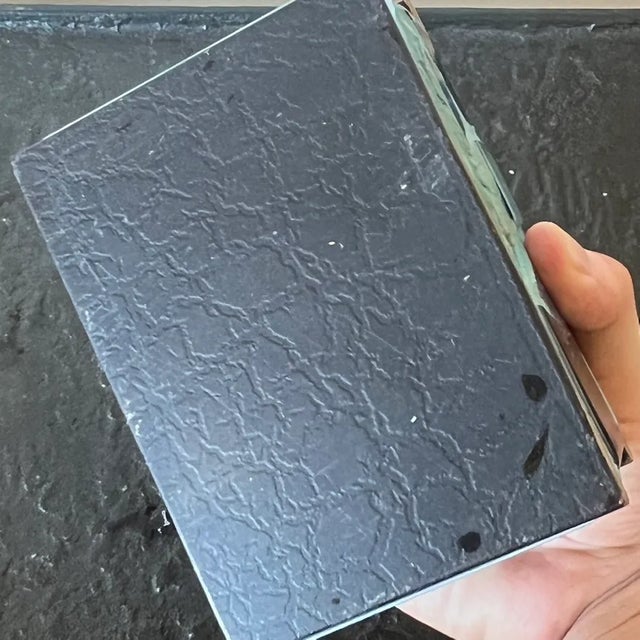 Mid-Century Mosaic Trinket Box With Mouth Blown Art Glass Bird Detail For Sale - Image 10 of 11