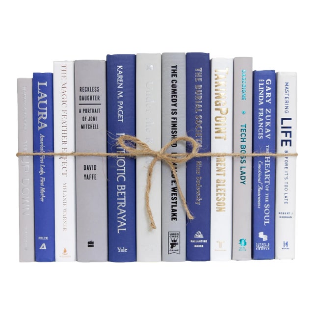 Decorative Books - Wild Indigo Book Bundle - 1 Foot of Blue Books For Sale