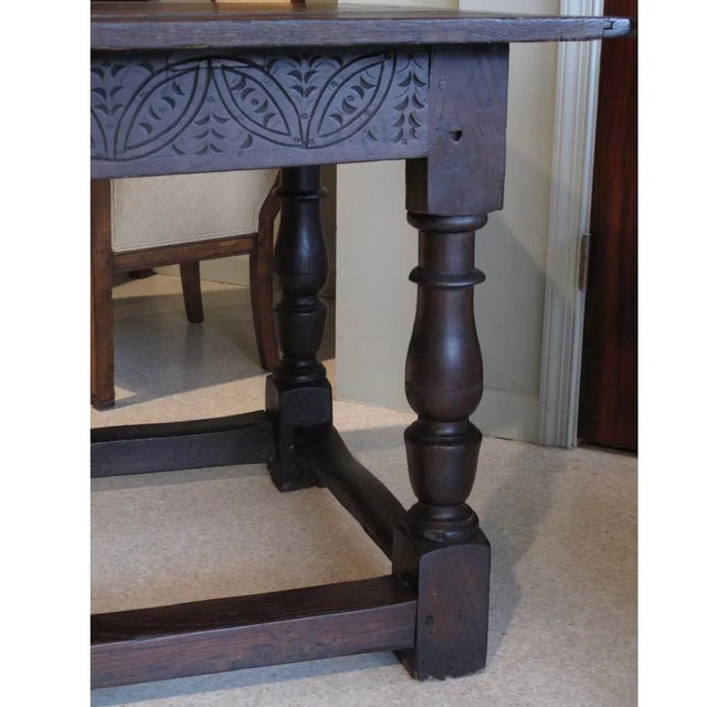 English Oak Refectory Table, Late 17th Century For Sale - Image 4 of 12