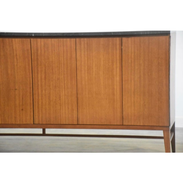 Paul McCobb 1970s Refinished Paul McCobb Calvin Magogany and Marble Credenza For Sale - Image 4 of 11