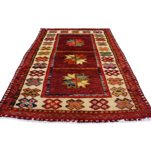 Modern Colorful Vintage Turkish Oushak Rug - 02'06 X 04'03 For Sale - Image 3 of 6
