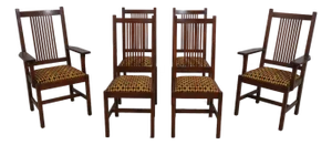 Set of 6 Stickley Mission Oak Dining Room Chairs