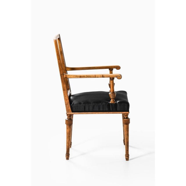 Black Armchair in Birch and Horsehair by Axel Einar Hjorth, 1930s For Sale - Image 8 of 9