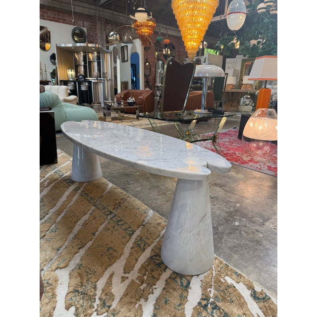 Stone Angelo Mangiarotti “Eros” White Marble Coffee Table, Italy, 1970s For Sale - Image 7 of 10