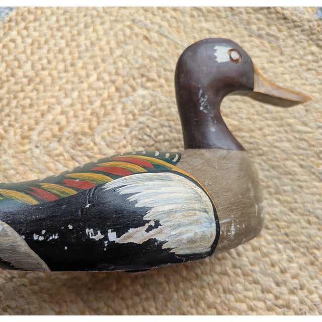 Antique Handmade Wooden Duck Decoys Made in Spain - A Pair For Sale - Image 13 of 18