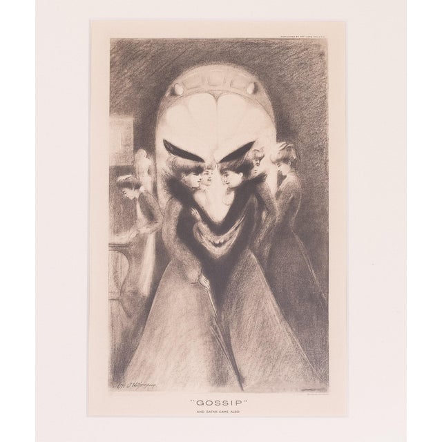 Black Geo Wotherspoon, Gossip and Satan Came Also, 1900, Paper, Framed For Sale - Image 8 of 8