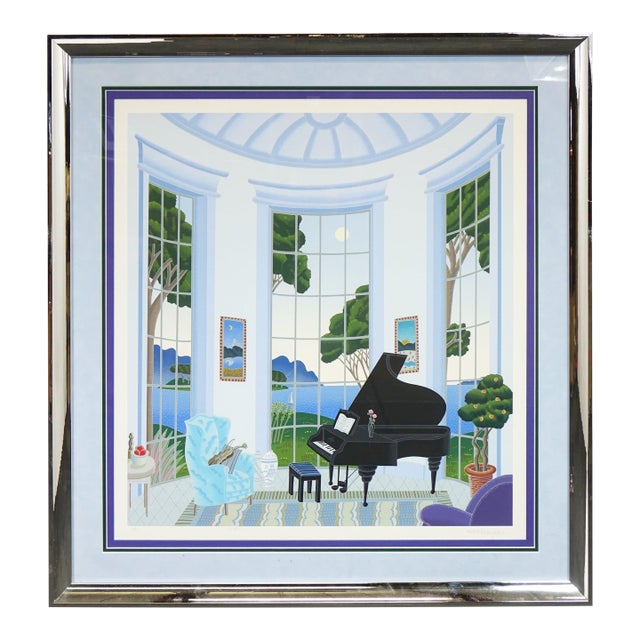 "Swan Lake" by Thomas McKnight - Screen Print Signed, Framed For Sale