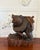 Large Japanese Edwardian Carved Linden Wood Bear Carrying a Fish, 1900s For Sale - Image 14 of 14