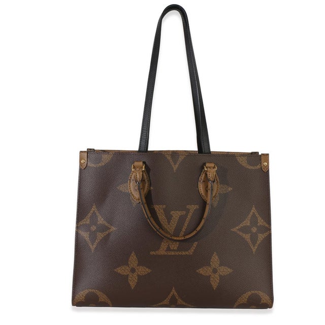 Brown Reverse Monogram Canvas Onthego MM For Sale - Image 8 of 9