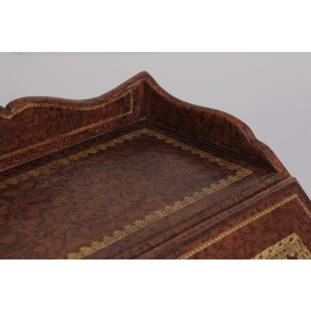 Maitland Smith Leather Wrapped Secretary Desk For Sale - Image 10 of 18