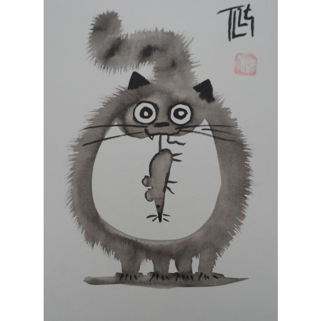Laszlo Tibay, La victoire du Chat, Ink & Wash Drawing For Sale - Image 6 of 6