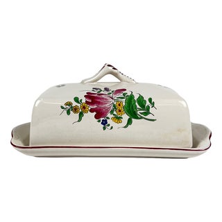 Reverbère Butter Dish in Earthenware from KG Lunéville, 1980s For Sale