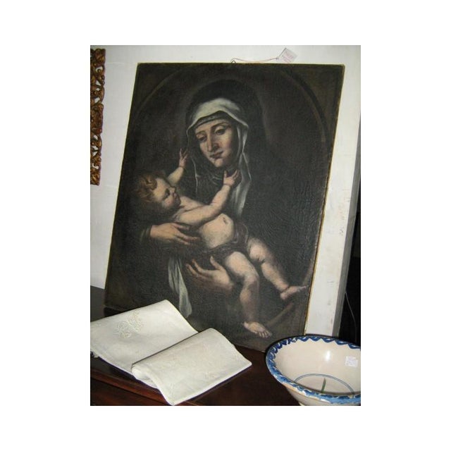 Saint with Child, Late 17th-Early 18th Century, Oil on Canvas For Sale - Image 9 of 9