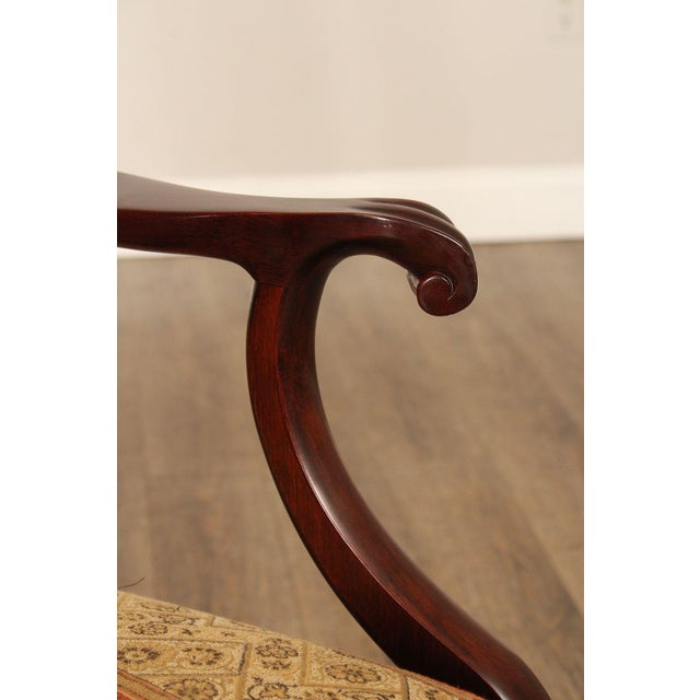 Brown Henkel Harris Chippendale Style Set of Eight Mahogany Dining Chairs For Sale - Image 8 of 12