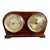 Antique Edwardian English Mantel Clock Barometer Duo For Sale