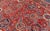 Antique Heriz Rug With Red Field, Geometric Tribal Motifs and Navy Blue Border 9'2 X 11'10 For Sale - Image 11 of 17
