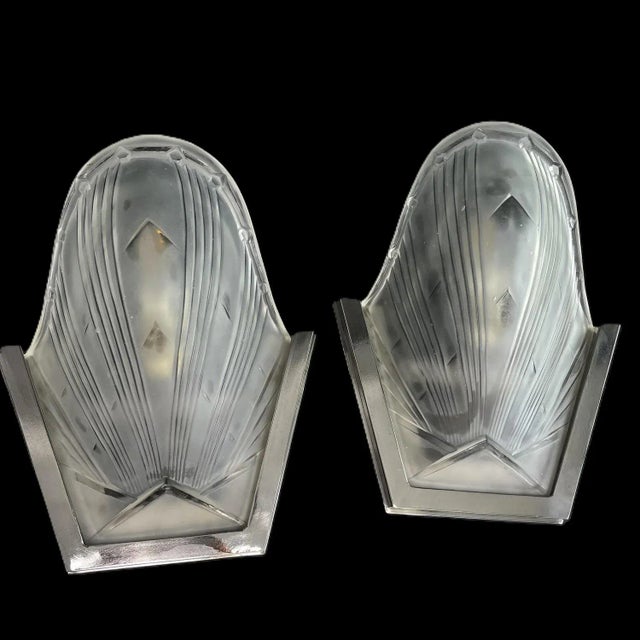 Pair art deco sconces these original wall lights imress with their simple and functional art deco design. These wall lamps...