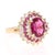 A colorful piece that is sure to elevate your accessory wardrobe! This beauty has an Oval Cut Pink Tourmaline set in the...