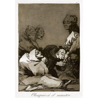 Obsequio a El Maestro - Origina Etching and Aquatint by Francisco Goya - 1869 1869 For Sale
