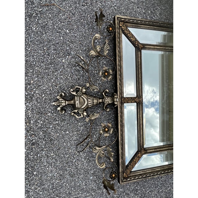 2000 - 2009 The Raschella Collection Inc. Brushed Gold Bronze Framed Mirror For Sale - Image 5 of 12