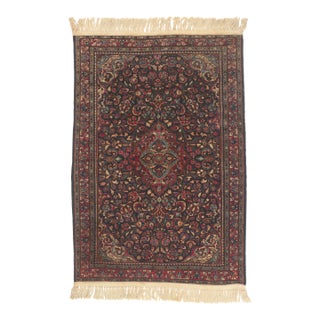 Antique Persian Sarouk Rug, 03'05 X 04'11 For Sale