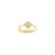 Solitaire Oval Emerald and Diamond Wedding Ring in 14k Solid Yellow Gold Size 7 For Sale In New York - Image 6 of 12