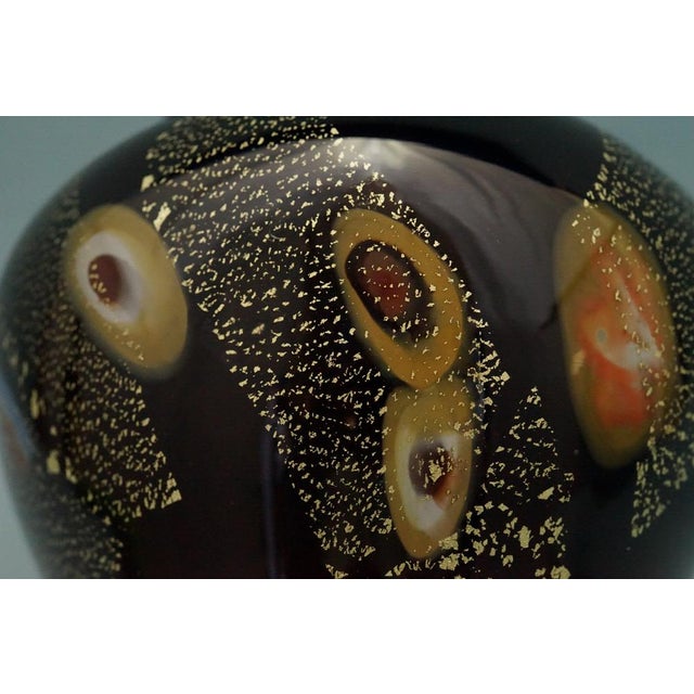 Black Vase in Submerged Glass with Murrine and Gold Leaf by Louis Comfort Tiffany, USA, 1900s For Sale - Image 16 of 18