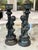 Vintage French Style Patinated Brass and Bronze Figural Cherub Putti Candlesticks - A Pair For Sale - Image 9 of 13