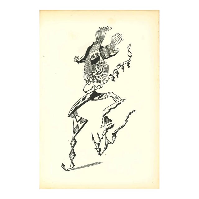 Bruno Capacci, Composition of Diodora, Original Lithograph, 1950s For Sale