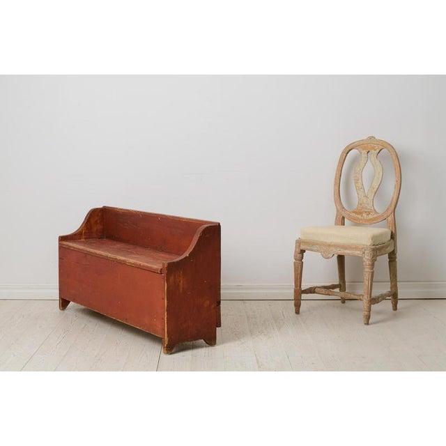 Antique Swedish Folk Art Bench, 1800s For Sale - Image 5 of 10