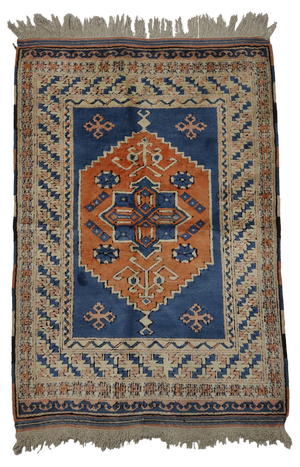 Vintage Turkish Hand Knotted Rug, 1950s