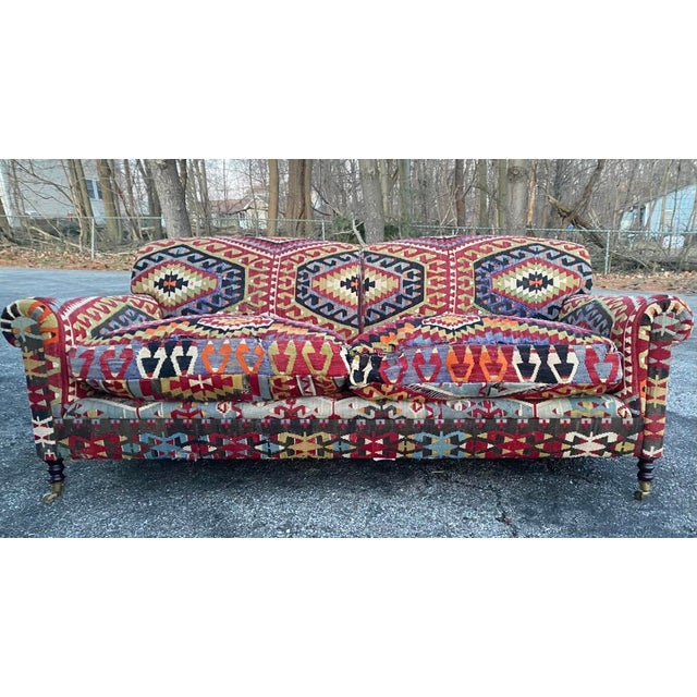 Smith Kilim Full Scroll Arm Sofa Chairish