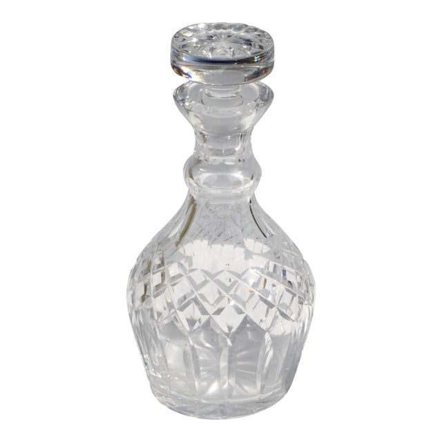 Vintage Waterford Crystal Spirit Liquor Decanter Handmade Cut Glass Pattern Star Stopper For Sale