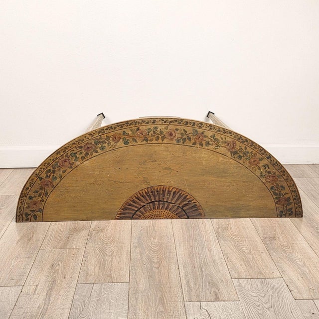 George III Style English Painted Demilune Console, Circa 1920 For Sale - Image 10 of 13